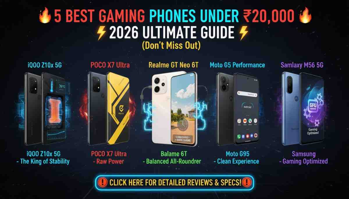 5 Best Gaming Phones Under ₹20,000: 2026 Ultimate Guide (Don't Miss Out!)